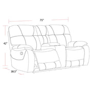 Parker Living Cooper - Shadow Brown Reclining Console Loveseat