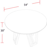 Parker House Pure Modern Dining 54 In. Round Table with Wood Base