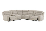 Parker Living Felix - Mari Fawn 7 Piece Zero Gravity Power Reclining Sectional with Beverage Cooler Console