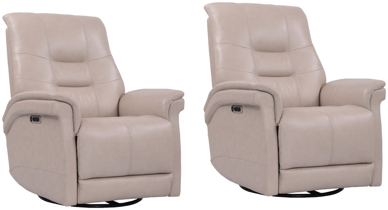 Parker Living Carnegie - Verona Linen - Powered By Freemotion Cordless Power Swivel Glider Recliner Two Pack