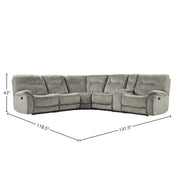 Parker Living Cooper - Shadow Natural 6 Piece Modular Manual Reclining Sectional