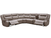 Parker Living Blake - Desert Taupe 6 Piece Modular Reclining Sectional and Entertainment Console