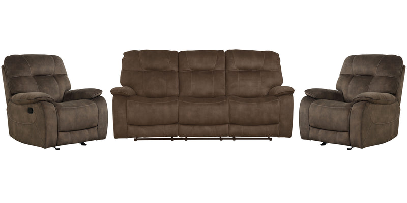 Parker Living Cooper - Shadow Brown Manual Glider Reclining Sofa and Two Recliners