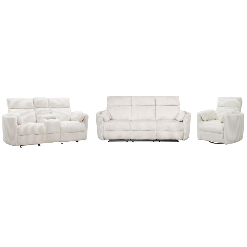 Parker Living Radius - Mega Ivory Power Reclining Sofa Loveseat and Recliner