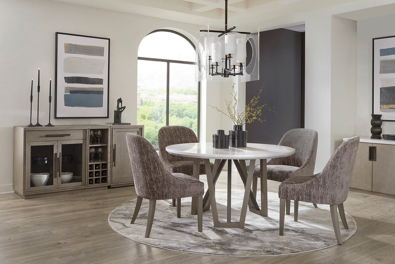 Parker House Pure Modern Dining 54 Inch Round Table with Wood Base