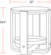 Parker House Escape Round End Table with Shelf