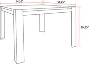 Parker House Cedar Fork - Dining 54 in. Square Counter Height Table