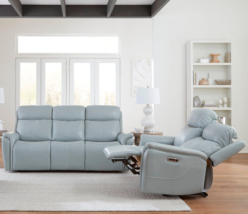 Parker Living Cascade - Seamist Grey Power Reclining Sofa and Loveseat