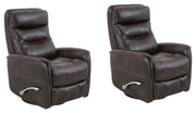 Parker Living Gemini - Truffle Swivel Glider Recliner Two Pack