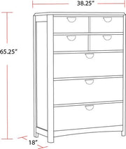 Parker House Escape - Bedroom 5 Drawer Chest with Cedar Bottom
