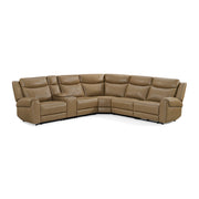 Parker Living Momentum - Cashew 6 Piece Modular Power Reclining Sectional with Power Adjustable Headrests