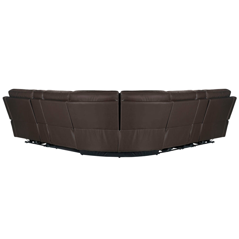 Parker Living Easton - Steamboat Brown 7 Piece Zero Gravity Power Reclining Sectional with Power Adjustable Headrests