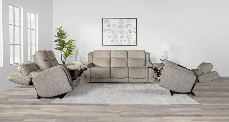 Parker Living Penfield - Frappe Power Reclining Sofa Loveseat and Recliner