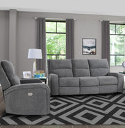 Parker Living Polaris - Bizmark Grey Power Reclining Sofa and Recliner