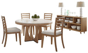 Parker House Escape - Dining 54" Round Table with console & 4 ladderback chairs