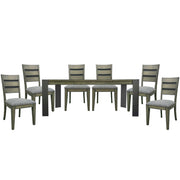 Parker House Cedar Fork - Dining 78 in. with 6 ladderback chairs