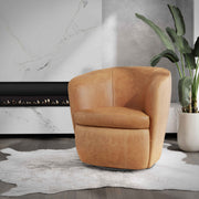 Parker Living Barolo - Vintage Caramel 100% Italian Leather Swivel Club Chair
