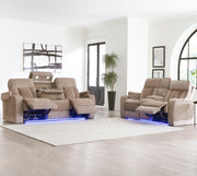 Parker Living Equinox - Mushroom Power Reclining Console Loveseat