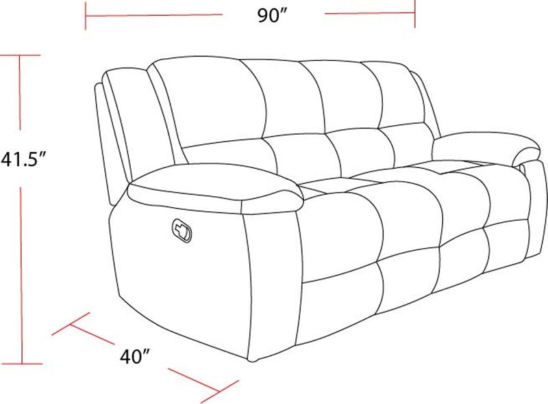 Parker Living Buster - Opal Taupe Manual Reclining Sofa