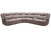 Parker Living Blake - Desert Taupe 6 Piece Modular Reclining Sectional and Entertainment Console