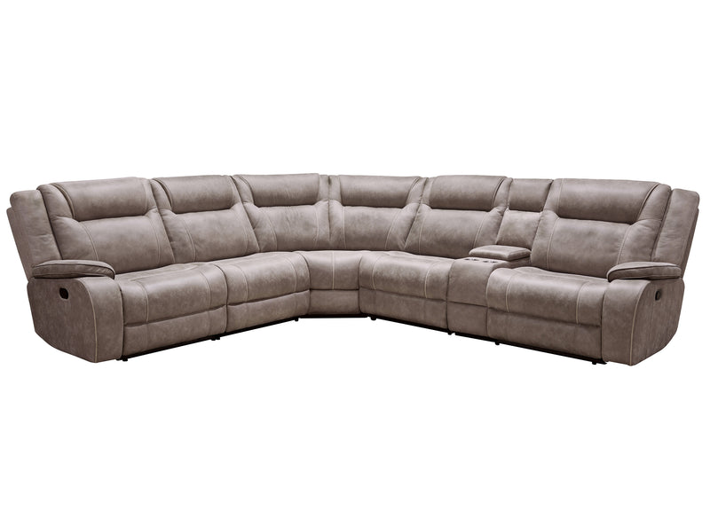 Parker Living Blake - Desert Taupe 6 Piece Modular Reclining Sectional and Entertainment Console