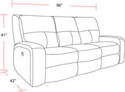 Parker Living Polaris - Slate Power Reclining Sofa and Recliner