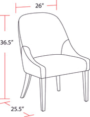 Parker House Pure Modern Dining Upholstered Armless Side Chair