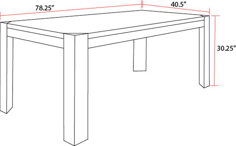 Parker House Cedar Fork - Dining 78 in. Rectangular Dining Table