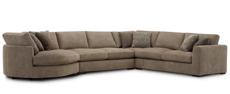 Parker Living The Bump - Alistair Fossil 4 Piece Modular Sectional