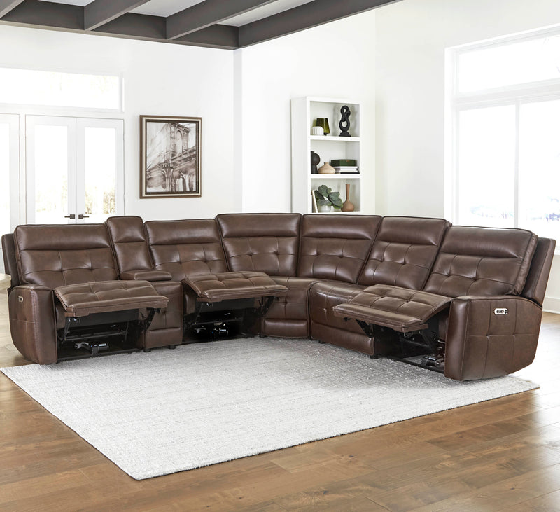 Parker Living Canterbury - Acorn 6 Piece Zero Gravity Modular Power Reclining Sectional