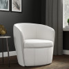 Parker Living Barolo - Snow 100% Italian Leather Swivel Club Chair