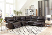 Parker Living Whitman - Verona Coffee - Powered By Freemotion 6 Piece Modular Power Reclining Sectional with Power Adjustable Headrests