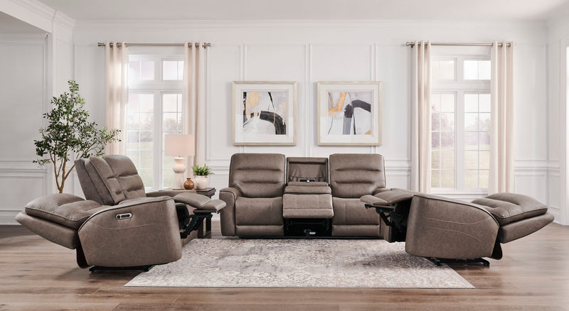 Parker Living Lawson - Sydney Brunette Power Zero Gravity Tilt Console Loveseat P2