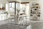 Parker House Americana Modern Dining 69 inch Buffet and Hutch with Quartz Insert
