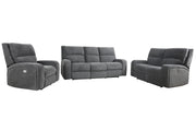 Parker Living Polaris - Bizmark Grey Power Reclining Sofa Loveseat and Recliner