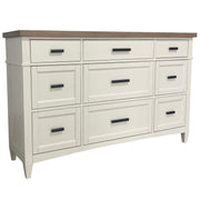 Parker House Americana Modern Bedroom Queen Shelter Bed 2 Nightstands Dresser with Mirror and Chest