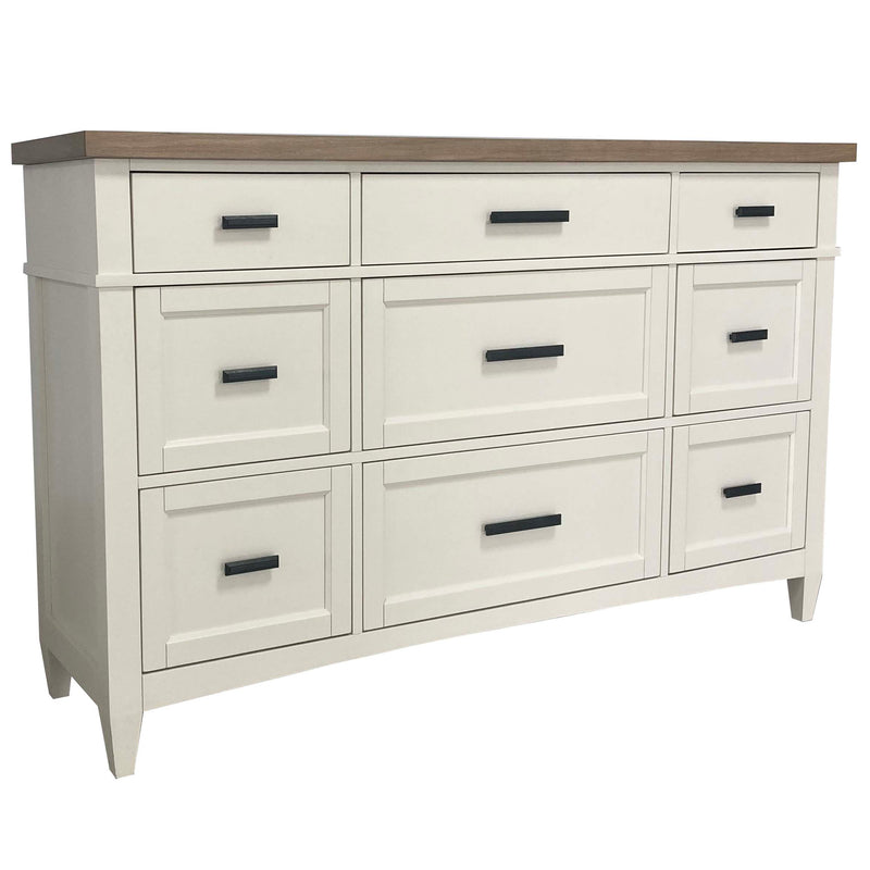 Parker House Americana Modern Bedroom King Platform Bed 2 Nightstands Dresser with Mirror and Chest