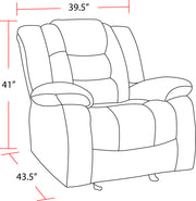 Parker Living Bolton - Misty Storm Glider Recliner