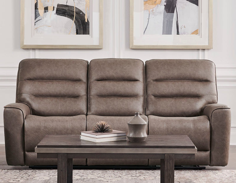 Parker Living Lawson - Sydney Brunette Zero Gravity Triple Power Reclining Sofa with Drop Down Table P2