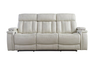 Parker Living Royce - Fantom Ivory Power Reclining Sofa with Drop Down Console