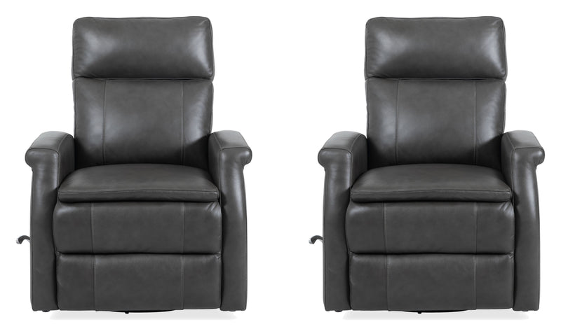 Parker Living Bristol - Raven Swivel Glider Recliner Two Pack