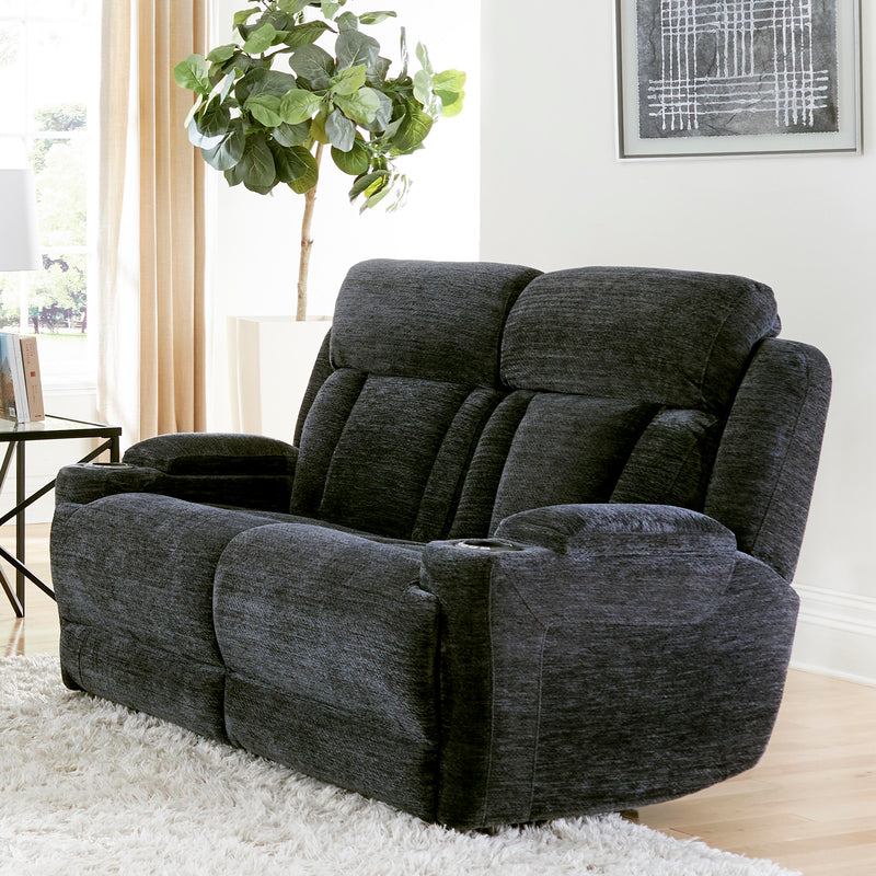 Parker Living Dalton - Lucky Charcoal Power Reclining Sofa Loveseat and Recliner