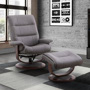 Parker Living Knight - Haze Manual Reclining Swivel Chair and Ottoman
