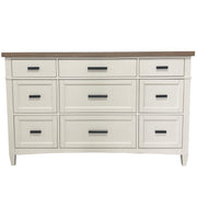 Parker House Americana Modern Bedroom King Shelter Bed 2 Nightstands Dresser with Mirror and Chest