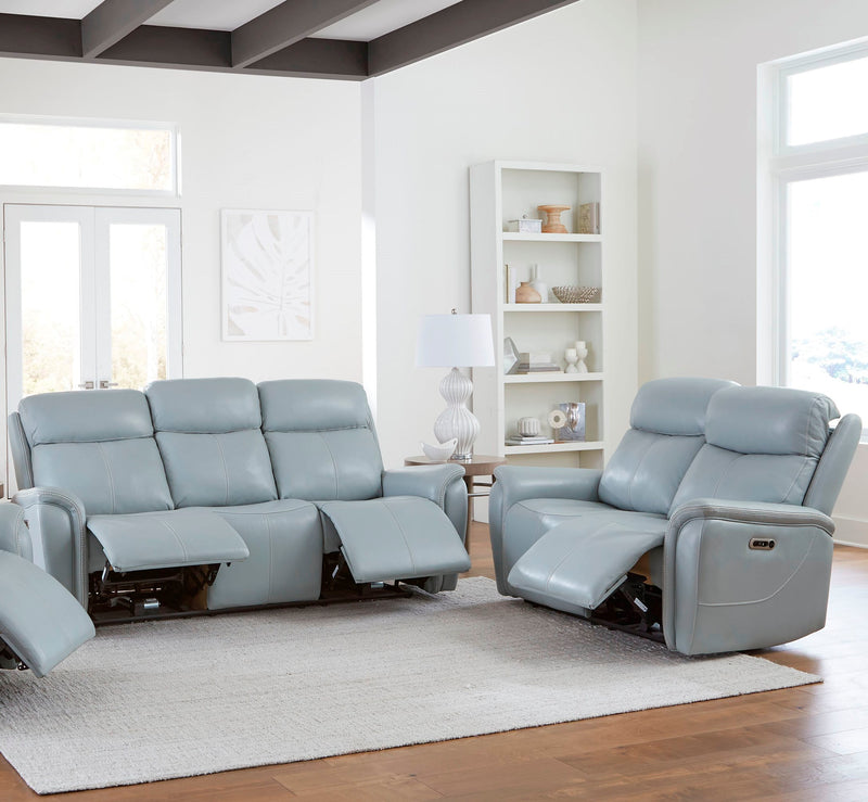 Parker Living Cascade - Seamist Grey Power Reclining Sofa and Loveseat