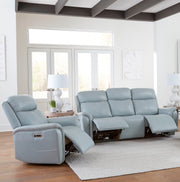 Parker Living Cascade - Seamist Grey Power Reclining Sofa and Recliner