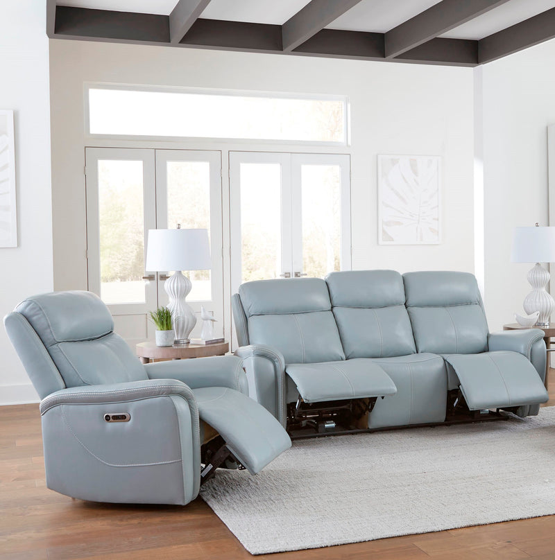Parker Living Cascade - Seamist Grey Power Reclining Sofa and Recliner