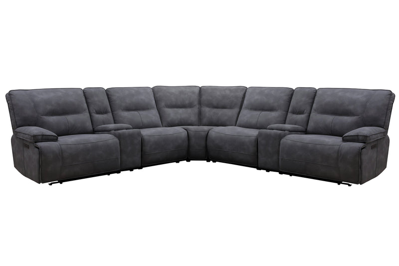 Parker Living Gladiator 7 Piece Modular Power Zero Gravity Reclining Sectional with Power Adjustable Headrests