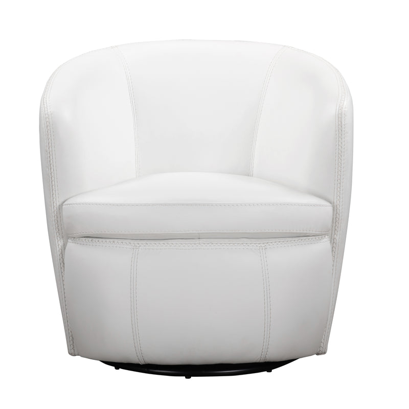 Parker Living Barolo - Snow 100% Italian Leather Swivel Club Chair
