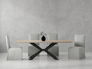 Parker House Crossings - Monaco Dining 86 In. Rectangular Dining Table With 4 Upholstered Chairs - DMON-5PC-86REC-DSLP-MTIV